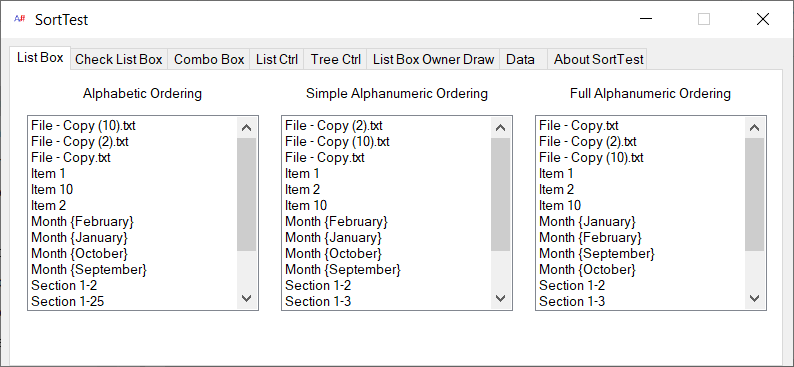 Program image: Alphanumeric and Month-Name Ordering in MFC Controls