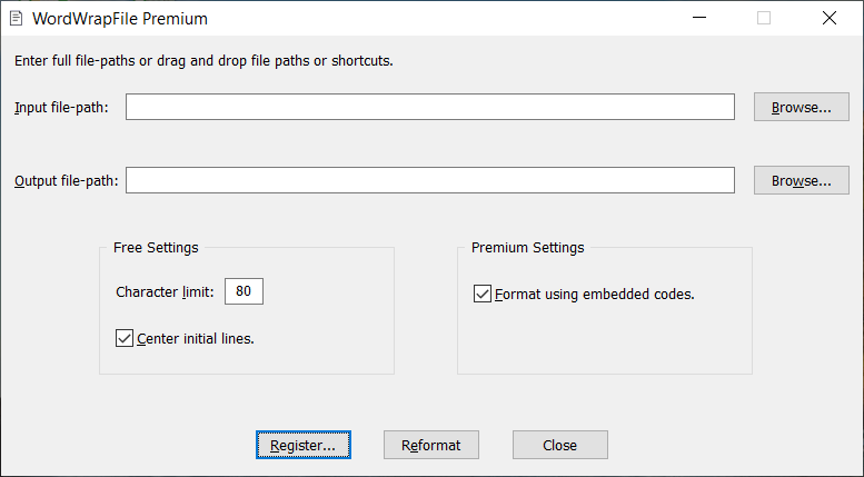 WordWrapFile window